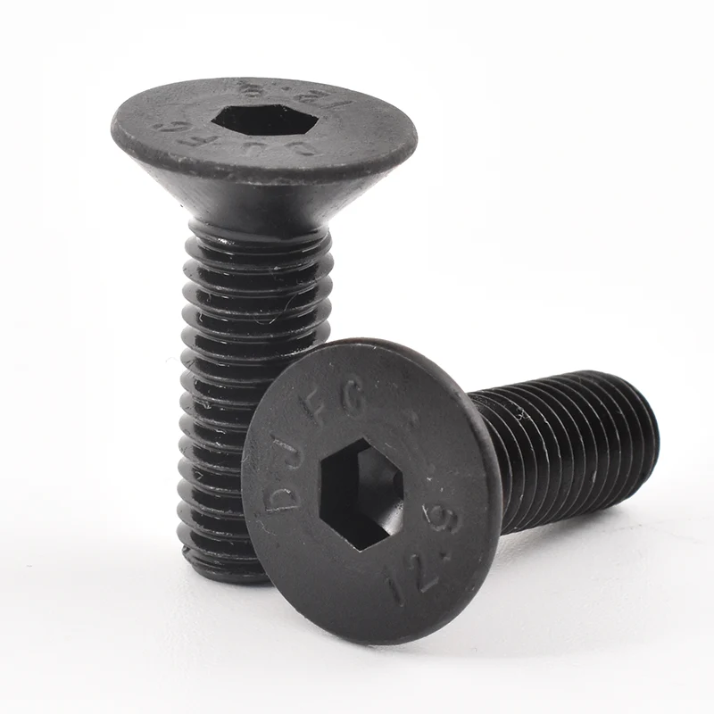สกรูหัวหมวก HEX Countersunk Black Oxide